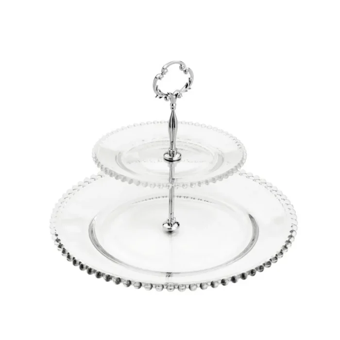 Prato duplo 32 cm em cristal - Wolff