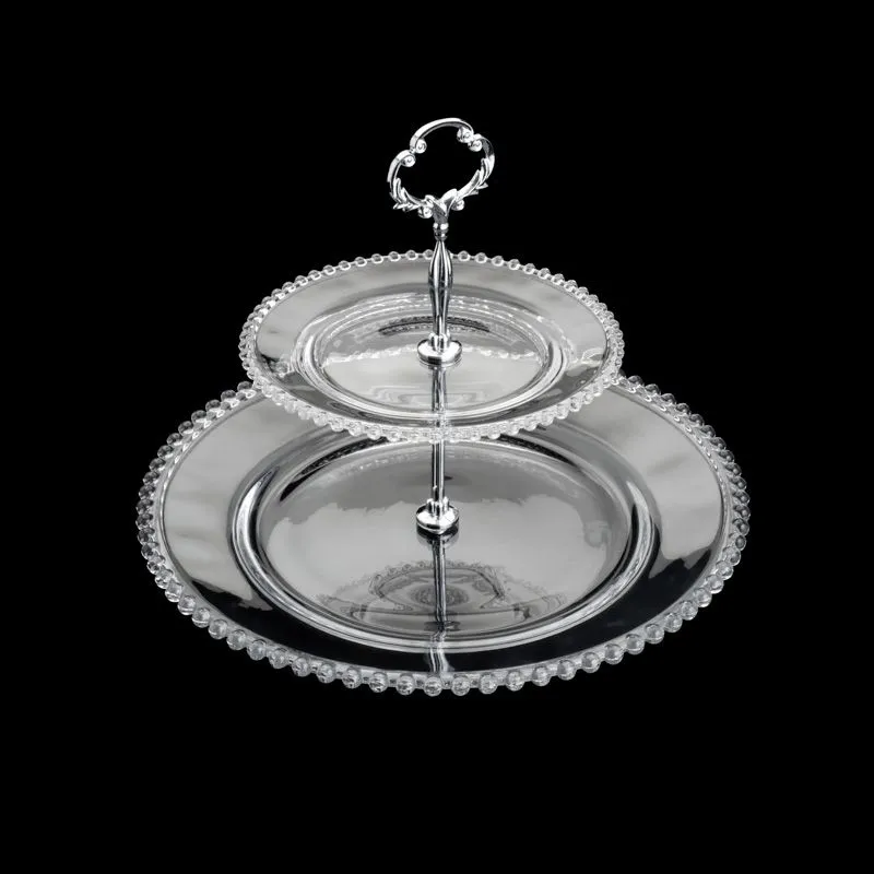 Prato duplo 32 cm em cristal - Wolff - Imagem 3